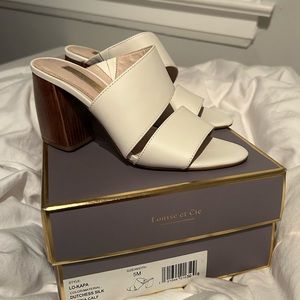 Louise et Cie White Leather Sandals